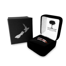 Load image into Gallery viewer, Ancient Kauri Thin Tungsten Ring - Gunmetal - Komo Kauri - Woodsman Jewelry