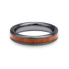 Load image into Gallery viewer, Ancient Kauri Thin Tungsten Ring - Gunmetal Brushed - Komo Kauri - Woodsman Jewelry