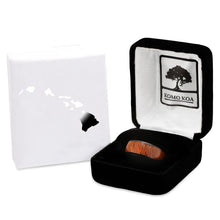 Load image into Gallery viewer, Hawaiian Koa Wood Wide Tungsten Ring - Gunmetal - Komo Koa - Woodsman Jewelry