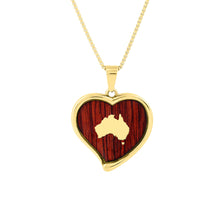 Load image into Gallery viewer, Jarrah Heart Necklace - Yellow Gold - Tyalla - Woodsman Jewelry