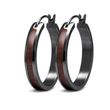Load image into Gallery viewer, Jarrah Hoop Earrings - Gunmetal - Tyalla - Woodsman Jewelry