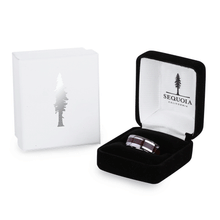 Load image into Gallery viewer, Redwood Classic Tungsten Ring - Gunmetal - Sequoia - Woodsman Jewelry