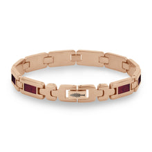 Load image into Gallery viewer, Redwood Men's Link Bracelet - Rose Gold - Sequoia - Woodsman Jewelry