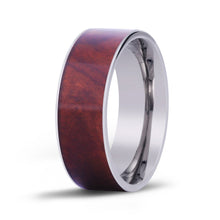 Load image into Gallery viewer, Redwood Wide Titanium Ring - Sequoia - Woodsman Jewelry