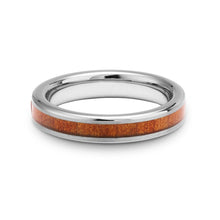 Load image into Gallery viewer, Ancient Kauri Thin Tungsten Ring - Brushed - Komo Kauri - Woodsman Jewelry
