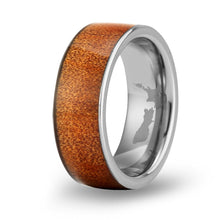 Load image into Gallery viewer, Ancient Kauri Wide Tungsten Ring - Komo Kauri - Woodsman Jewelry
