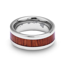 Load image into Gallery viewer, Hawaiian Koa Wood Tungsten Ring - Classic - Komo Koa - Woodsman Jewelry
