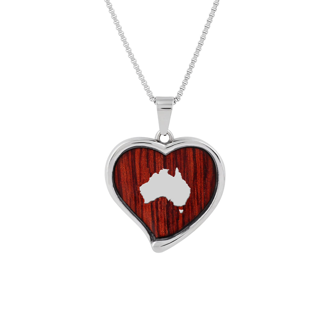 Jarrah Heart Necklace - Tyalla - Woodsman Jewelry