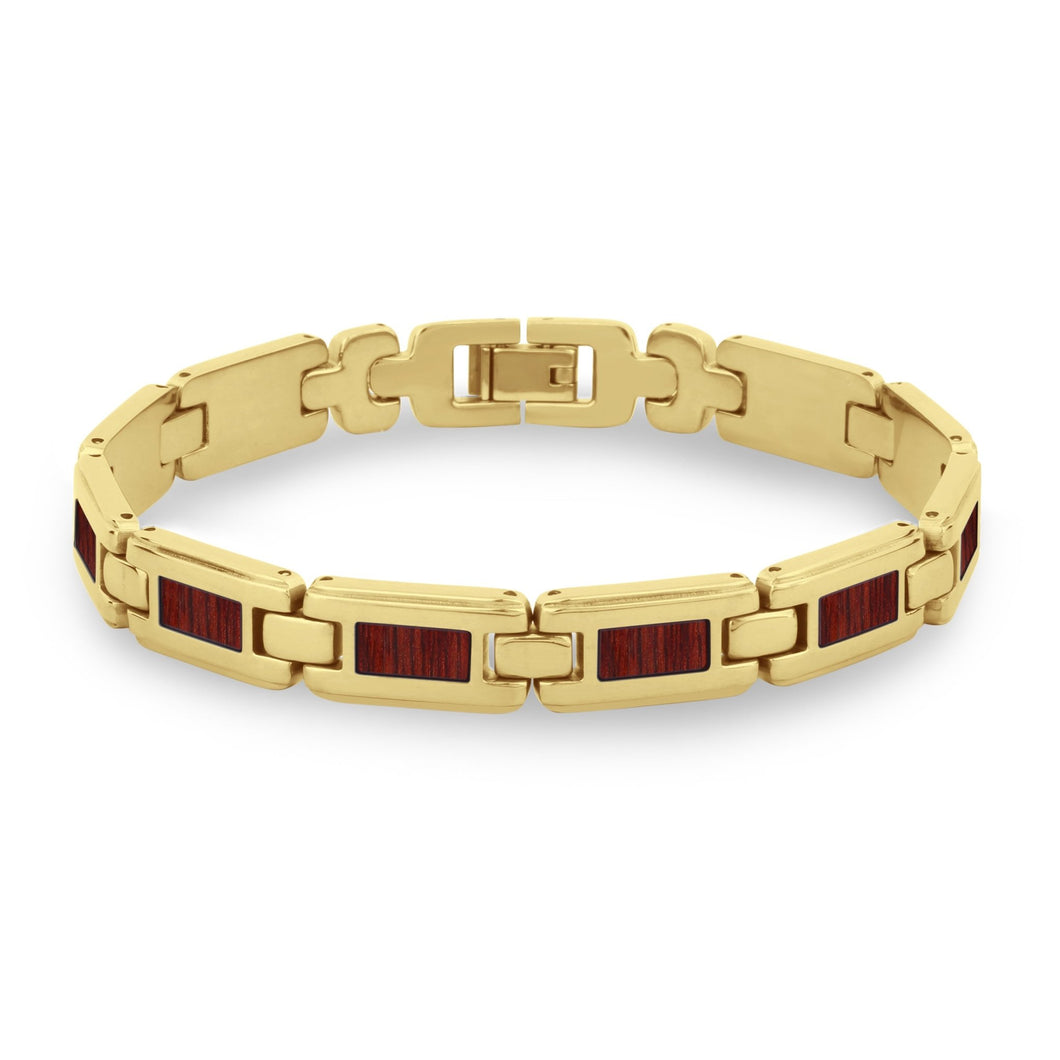 Jarrah Ladies Link Bracelet - Yellow Gold - Tyalla - Woodsman Jewelry
