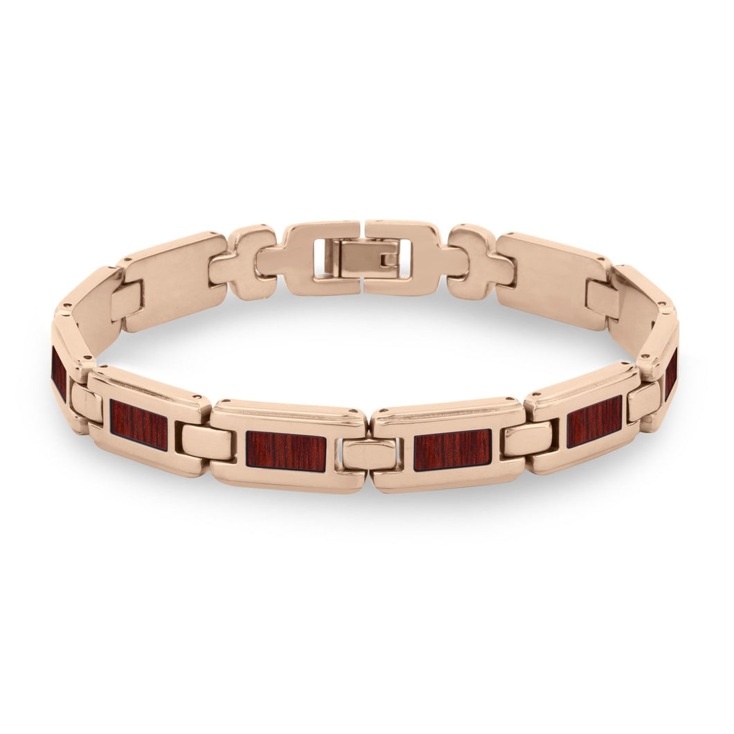 Jarrah Men's Link Bracelet - Rose Gold - Tyalla - Woodsman Jewelry