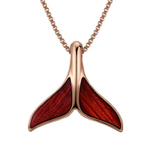 Load image into Gallery viewer, Jarrah Whale Tail Necklace - Rose Gold - Tyalla - Woodsman Jewelry
