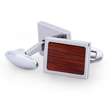 Load image into Gallery viewer, Jarrah Wood Rectangular Cufflinks - Tyalla - Woodsman Jewelry
